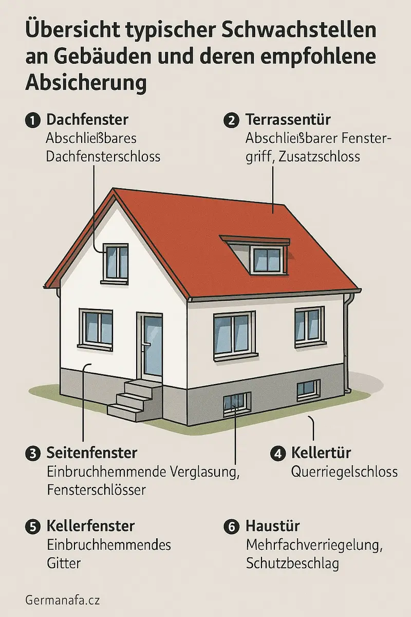 Typische Schwachstellen an Gebäuden
